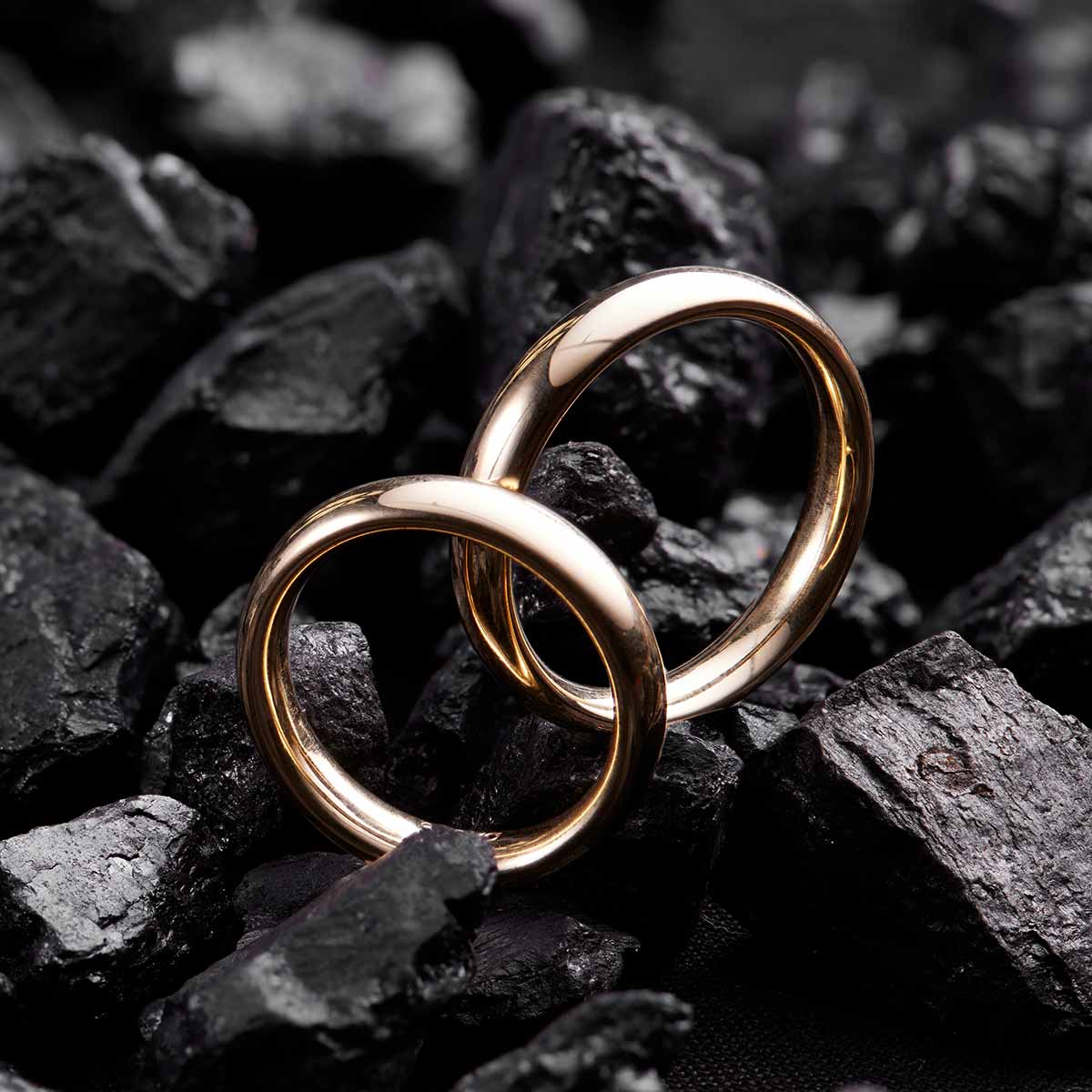 Vielseringe i guld, oval tråd