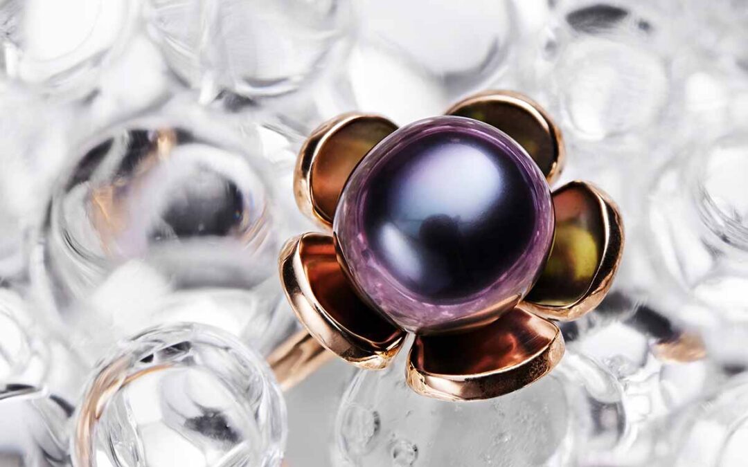 Guldring med Tahitikulturperle